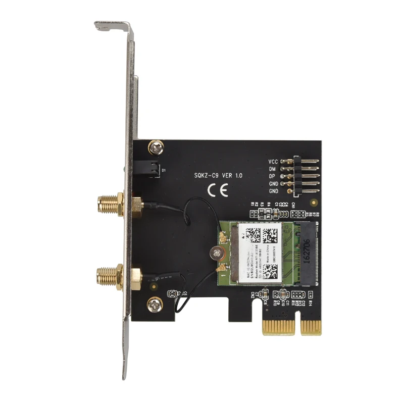 PCI E к NGFF M.2 Wi Fi Bluetooth адаптер две антенны USB 9 контактный кабель карта