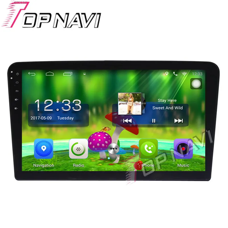Topnavi 10 1 ''четырехъядерный Android 6 0 Автомобильный GPS навигатор для VW Bora 2013 радио