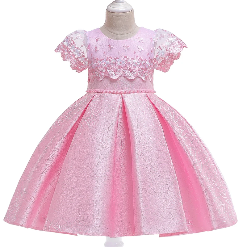Коллекция года, вечерние платья для девочек, Летние Детские платья для девочек, одежда для детей, платье принцессы с жемчугом элегантное вечернее платье