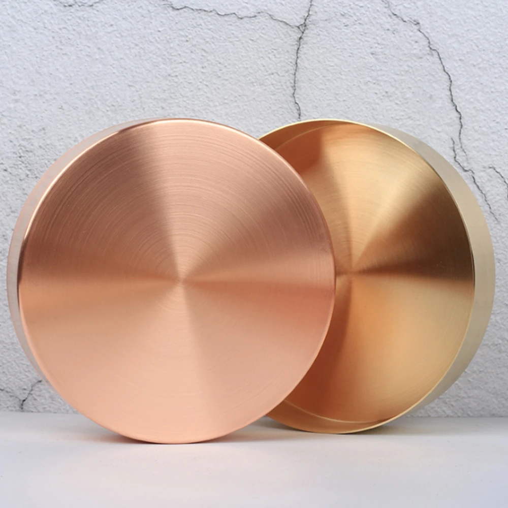 

Home Decor Copper Round Storage Tray Desk Metal Storage Organizer Rose Gold Jewelry Organizer Small Object Storage Dishes
