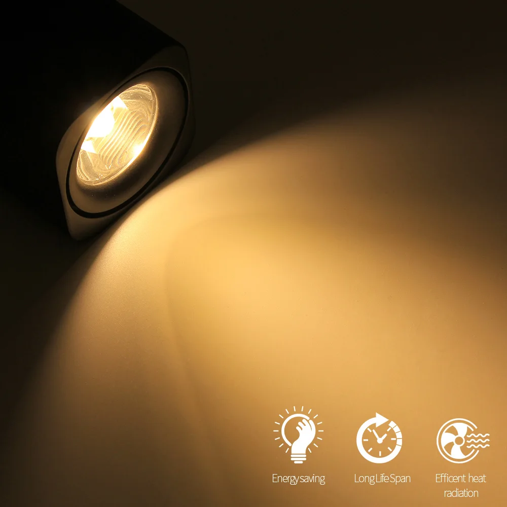 Aisilan cuadrado LED montado en superficie cubo Downlight de techo para habitación/corredor/pasillo AC85-260V COB diseño foco - 4
