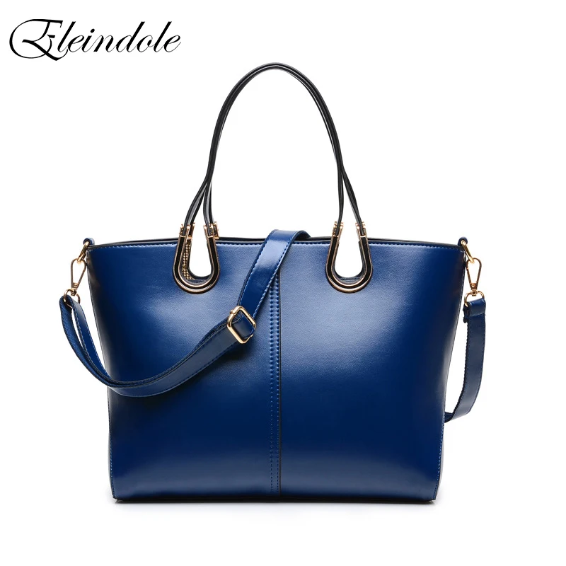 

Eleindole Stylish Women Shoulder Bags Europen Style U Shape Fashion Ladies Handbags Genuine Leather Solid 2017 Women Handbags