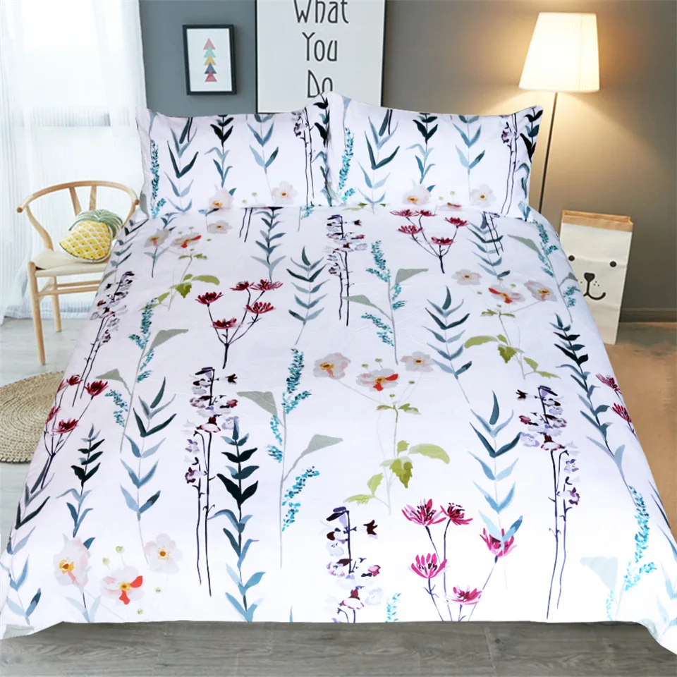 New Slender Flower Home Textiles Quilt Suite Bedding Set Luxury