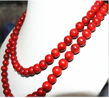 

Charming 10mm Red Turkey gem Gem Round Necklace 36'' AAA WW>Wholesale Lovely Women's Wedding Jewelry
