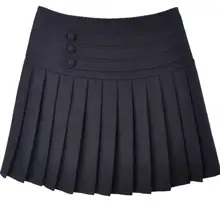 Новая осенне-зимняя юбка, толстая плиссированная юбка, большая черная серая юбка