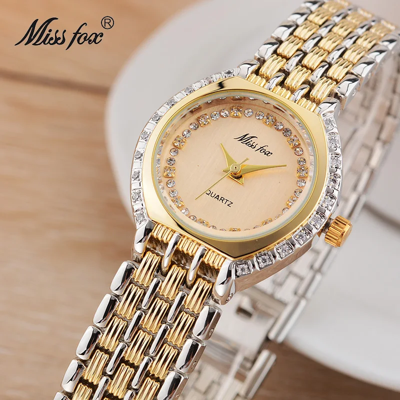

Miss Fox Business Watch Women Rhinestone Timepiece Goldsmith Quartz Watch Japan Movement Xfcs Sobretudo Relogio Feminino Dourado