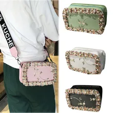 Женская сумка через плечо, сумки через плечо в этническом стиле, Диагональная Сумка через плечо, однотонная квадратная сумка bolsa feminina, Прямая поставка# CAA