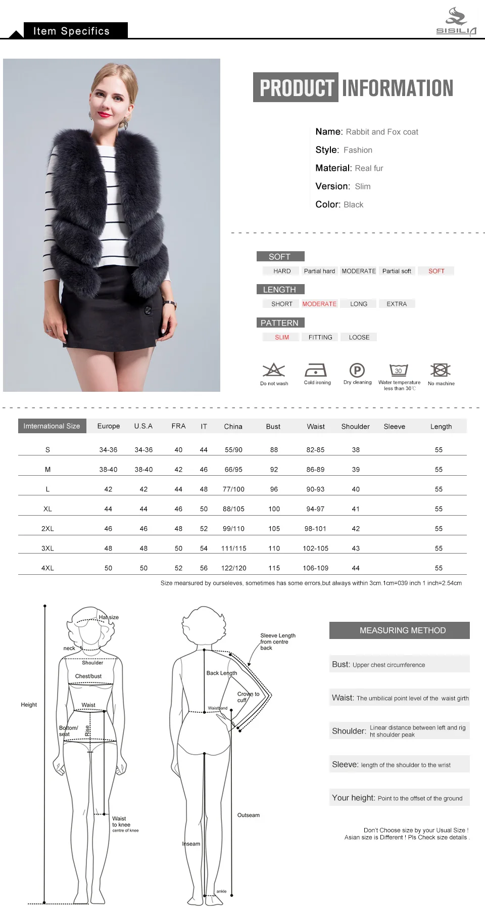 real fox fur outerwear fur overcoatShort coat V-neck sweater vest waistcoat