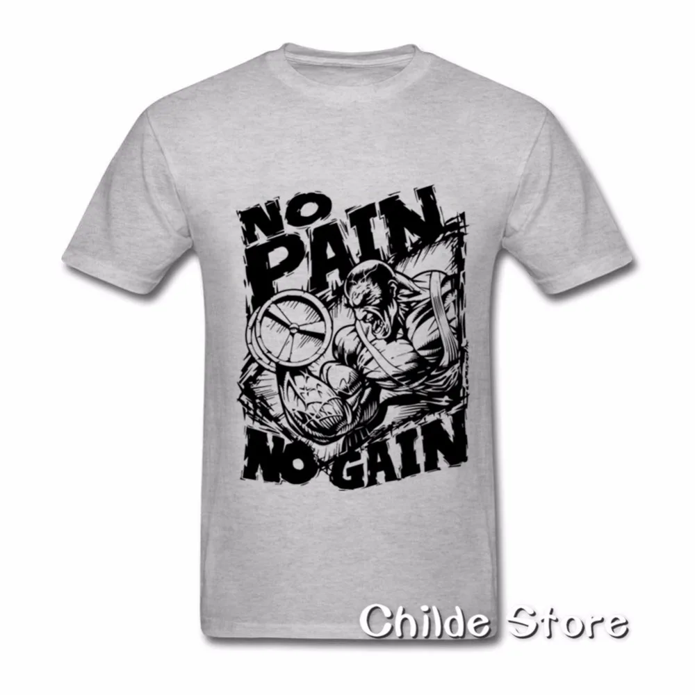 

THE COOLMIND 100% cotton no pain no gain print men Tshirt casual o-neck men muscle body building T shirt cool mens Tee shirt