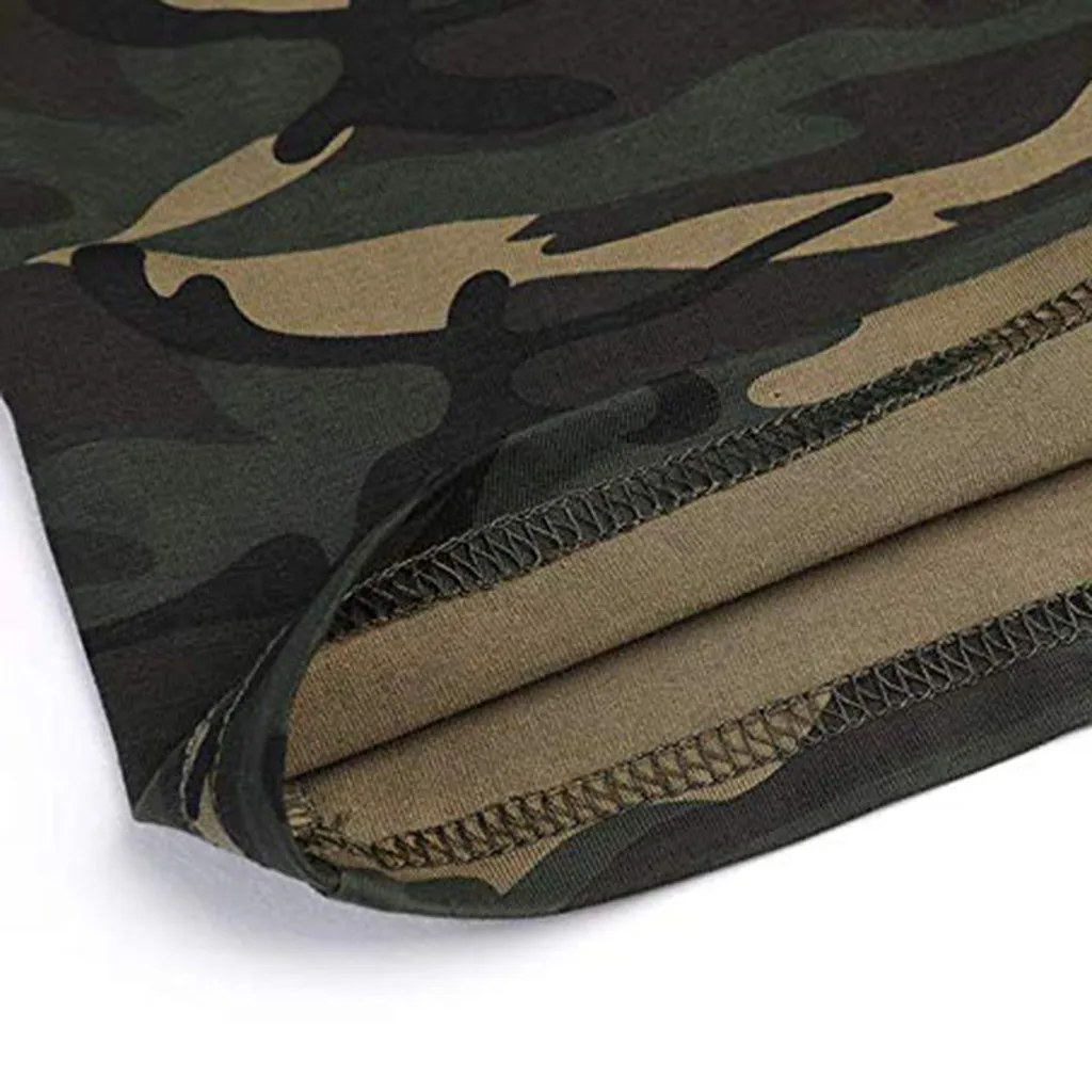 Сексуальные топы женские без рукавов с круглым вырезом и пуговицами, повседневный Камуфляжный жилет с принтом, топ без бретелей, летняя пляжная одежда LS* D