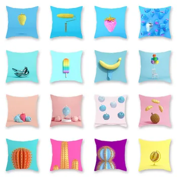 

Modern simplicity Small fresh fruitCandy colors banana Strawberry Office sleep cushion cover