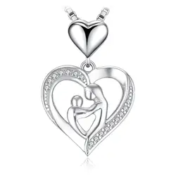 JewelryPalace материнская любовь сердце "жемчужный кулон Цепочки и ожерелья стерлингового серебра 925 45 см цепи Подарки для Для женщин Модные