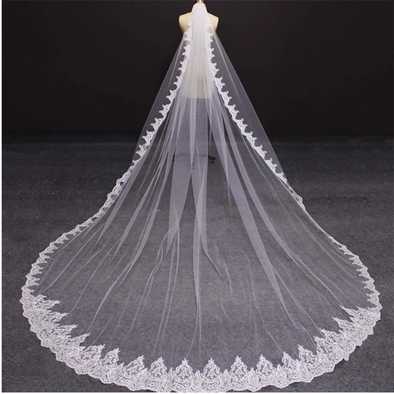 Angel Married Veil Crystal Lace Short Wedding Veil 2018 Elegant