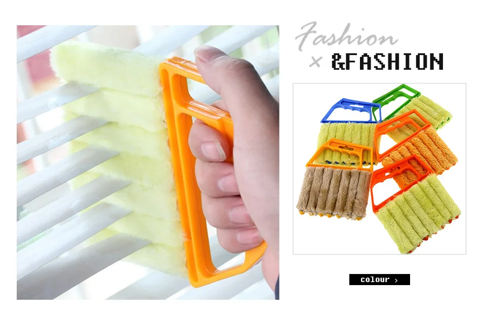 Useful Microfiber Window CleaningWashing Brush Air Condit Venetian Blind Cleaner Multifunctional Cleaning Brushs For Blinds Air (8)