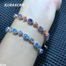 KJJEAXCMY прекрасный натуральный ювелирный камень браслет 925 Серебряный декор 4A качество, в вид, красивые фотографии