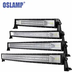 Oslamp Tri ряд 22 "34" 42 "50" Прямой свет бар 12 В 24 В комбо луч светодиодные панели offroad Camper грузовик 4x4 4WD внедорожник ATV Барра