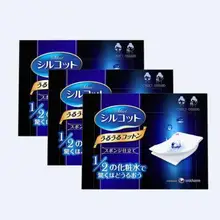 3 коробки* Unicharm Silcot ururu губка для лица Хлопок 40 листов
