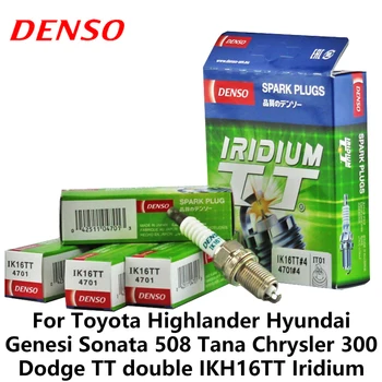 

4pieces/set DENSO Car Spark Plug For Toyota Highlander Hyundai Genesi Sonata Tana Chrysler 300 Dodge TT double Iridium IKH16TT