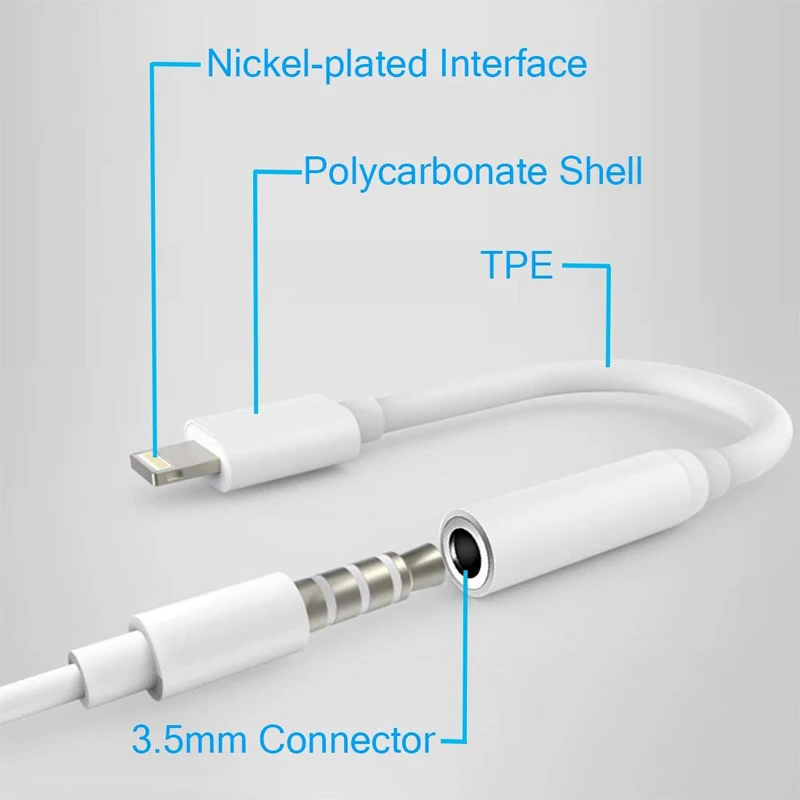 Suntaiho For Apple iPhone Adapter for iPhone 7 8 Plus Music Play for Lighting Adapter to 3.5mm Jack for iPhone X 8pin Adapter Suntaiho For Apple iPhone Adapter for iPhone 7 8 Plus Music Play for Lighting Adapter to 3.5mm Jack for iPhone X 8pin Adapter