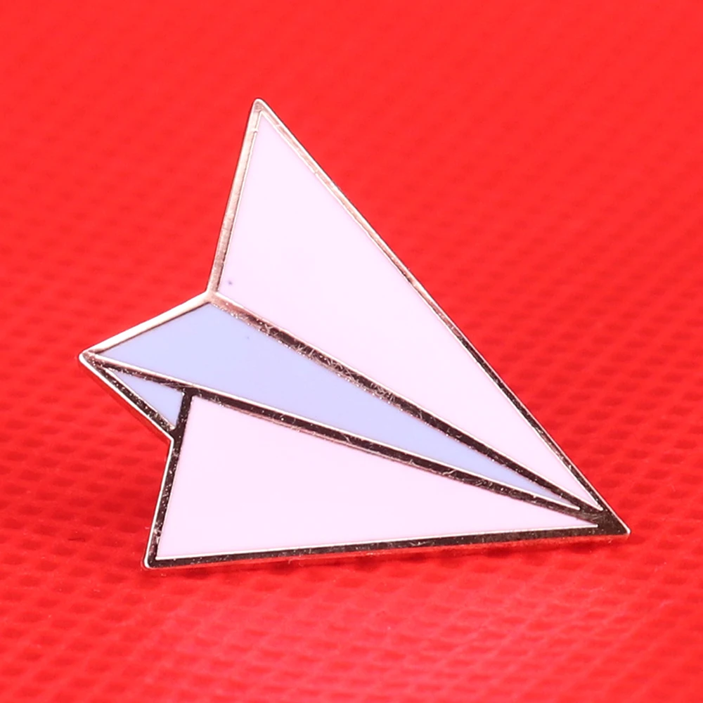 

Paper plane enamel pin origami art brooch cute pins flight jewelry women accessories shirts backpack badge gift for her