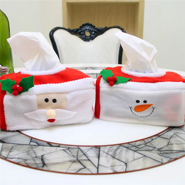 Santa Claus Tissue Box Case Home Christmas Decoration supplies Creative Christmas Napkin Holder