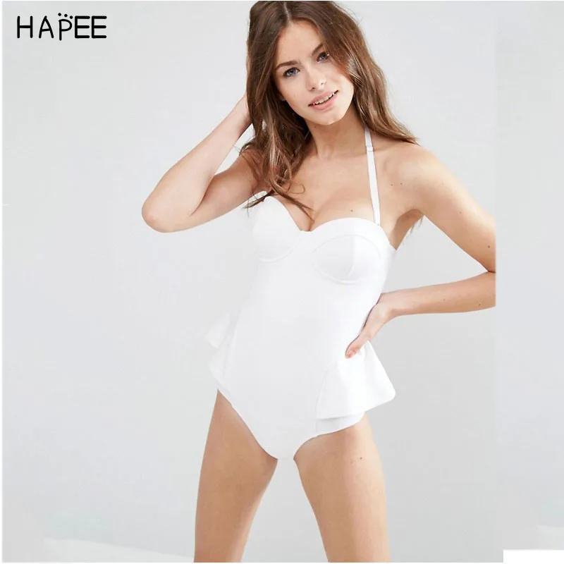 white peplum swimsuit