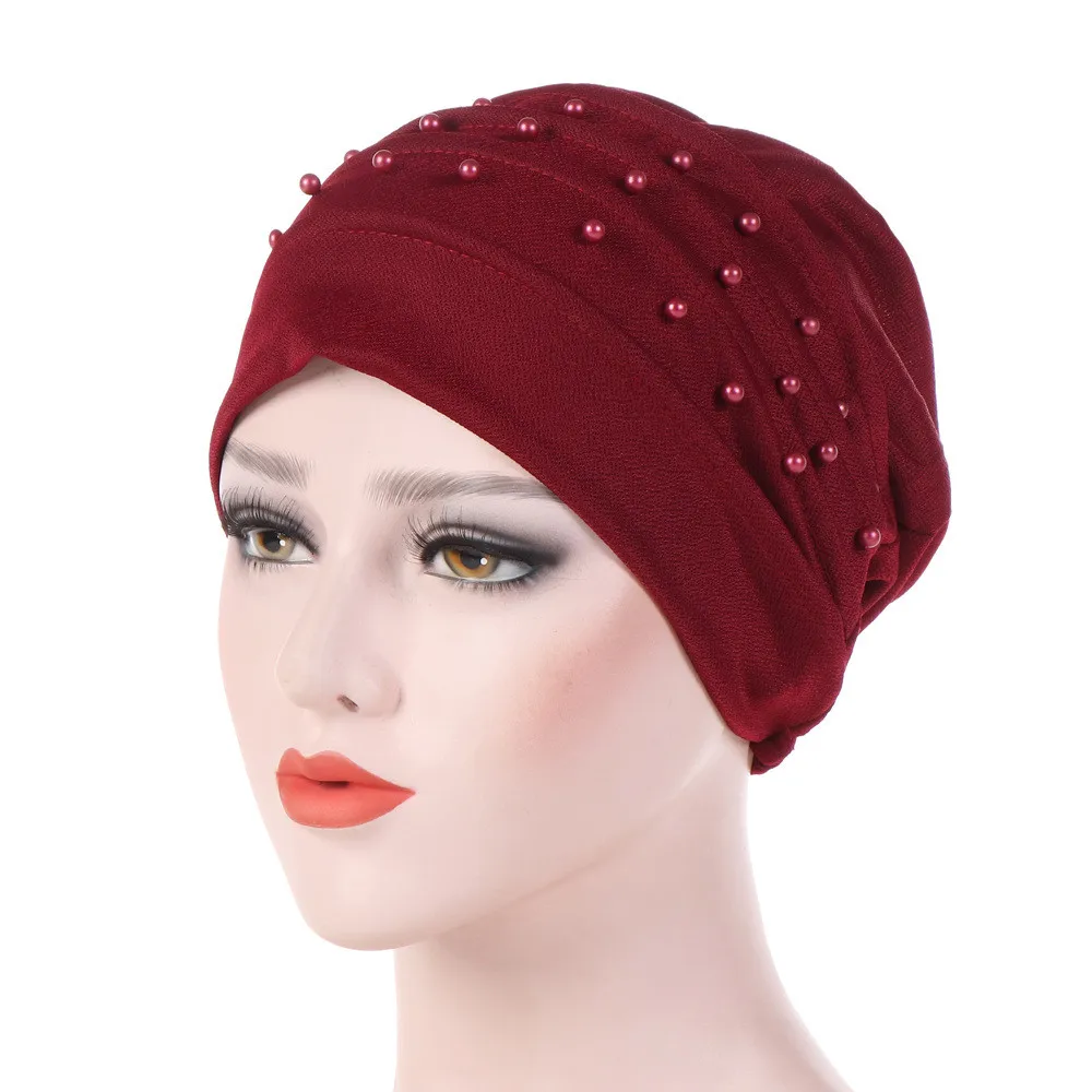 

Turban Hijab Caps Muslim Hijab Caps Muslim For Women Musulman Hijab Beading Inner Wrap Cap turbantes cabeza para las mujeres