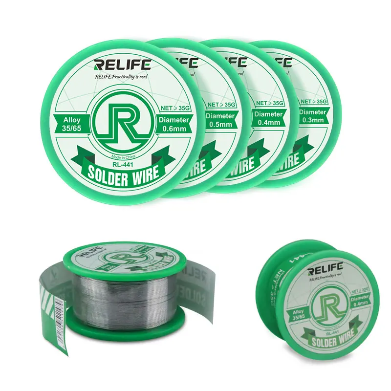 RELIFE 0.3/0.4/0.5/0.6mm Active Solder Wire Rosin Core Soldering Iron Line For Mobile Phone Mainboard BGA Repair | Инструменты