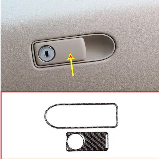 

2pcs Real Carbon Fiber Glove Storage Box Handle Trim Stickers For Mercedes Benz GLC C Class W205 X253 C180 C200 2015-2019 Parts