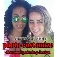 Настройка фото 5D DIY Алмазная картина полная дрель картины на заказ портретный дизайн семья стены Искусство кристаллы для украшения дома poter подарок
