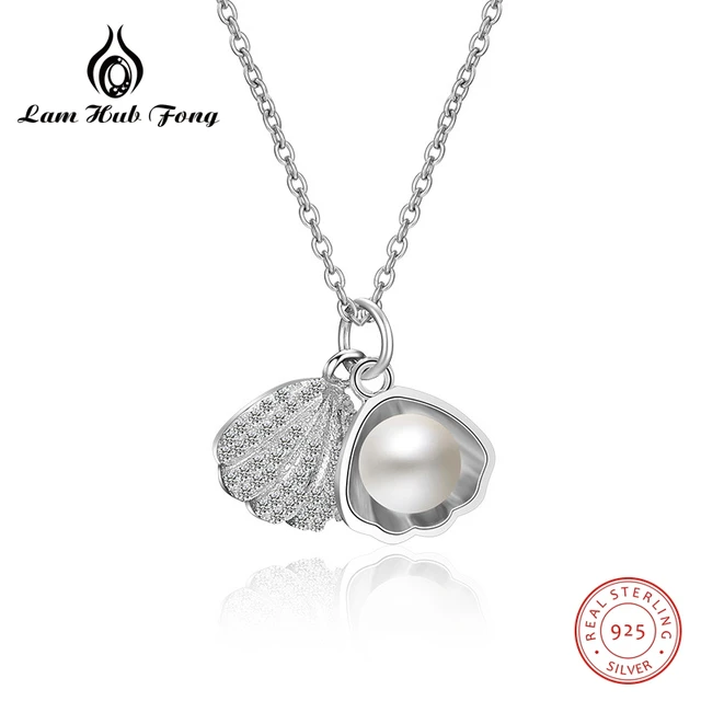 High Quality Freshwater Natural Pearl Pendant Necklace 925 Sterling Silver Zirco High Quality Freshwater Natural Pearl Pendant Necklace 925 Sterling Silver Zirco