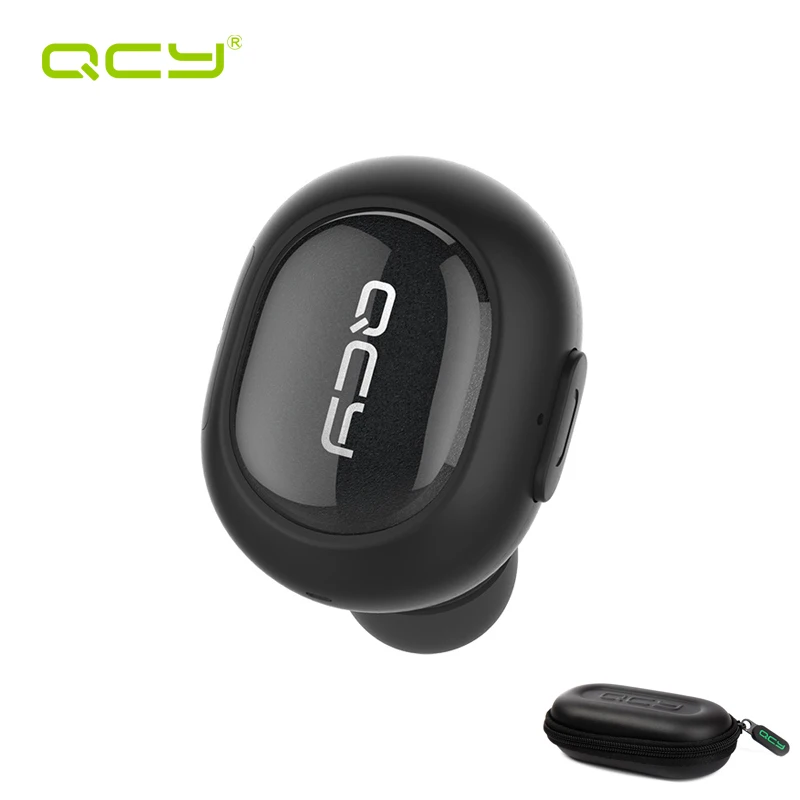 

2017 QCY Q26 Mini Invisible Earphone Business Bluetooth Earphone Noise Cancelling Earbud with Microphone & storage box