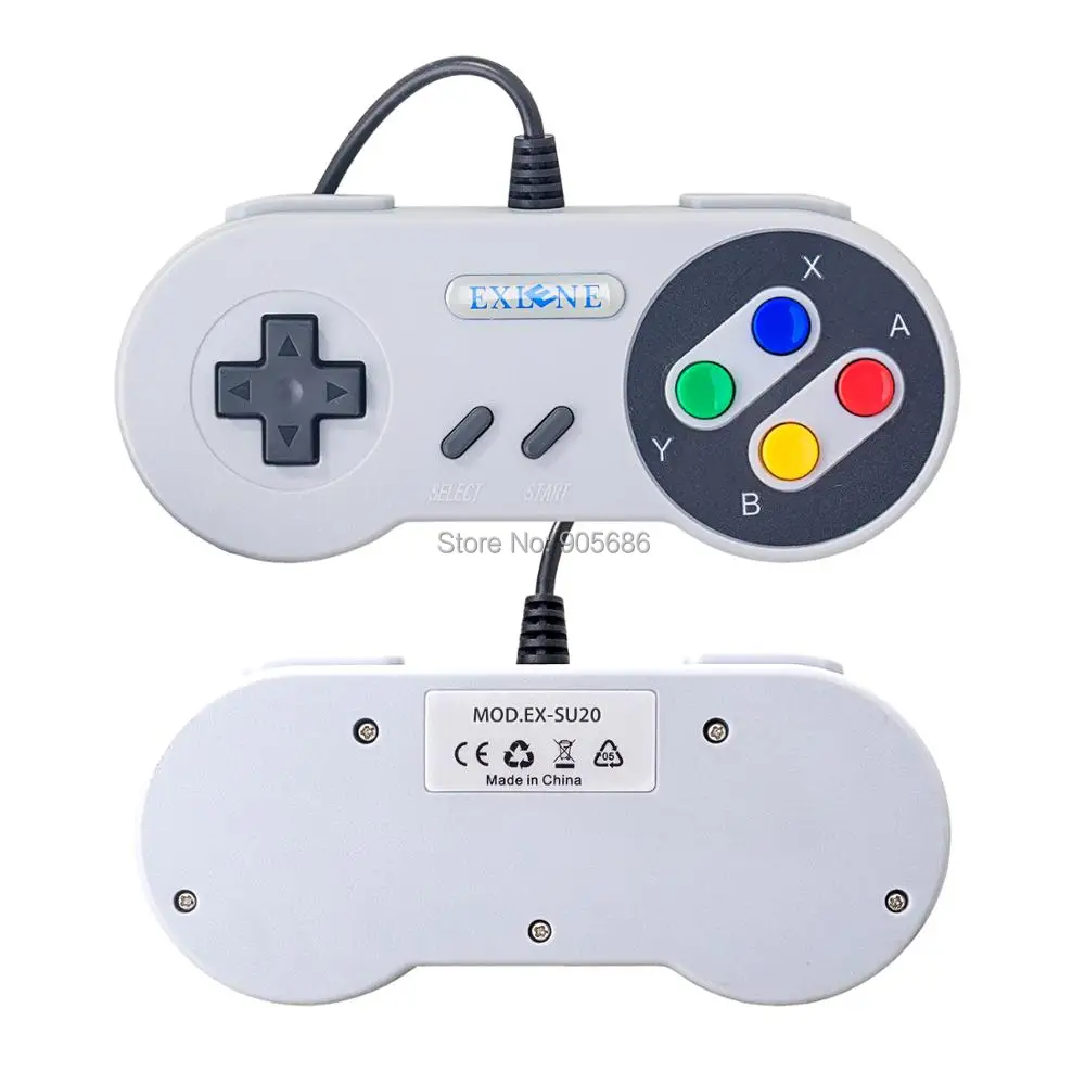 Exlene 3M игровой контроллер USB игрового джойстика геймпад Управление; для SNES геймпад для Windows PC компьютер MAC Управление джойстик