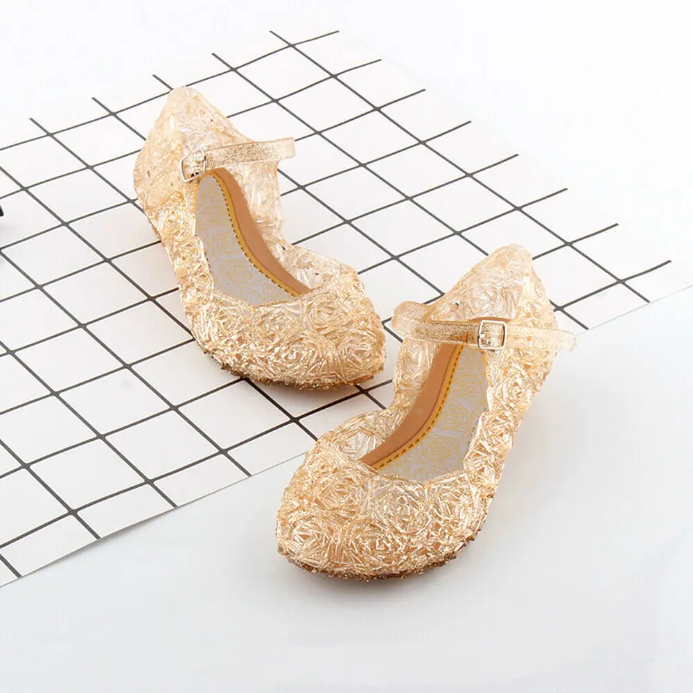 girl princess shoes 2019 Kids Sandals Clogs Fashion Children's Girls Cosplay Dress Up Party Sandals Crystal Princess Hollow Out Candy Color Shoes extra wide fit children's shoes Children's Shoes