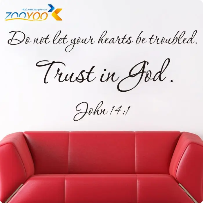Wall Decal Bible Quote Trust In The Lord Vinyl Sticker Art