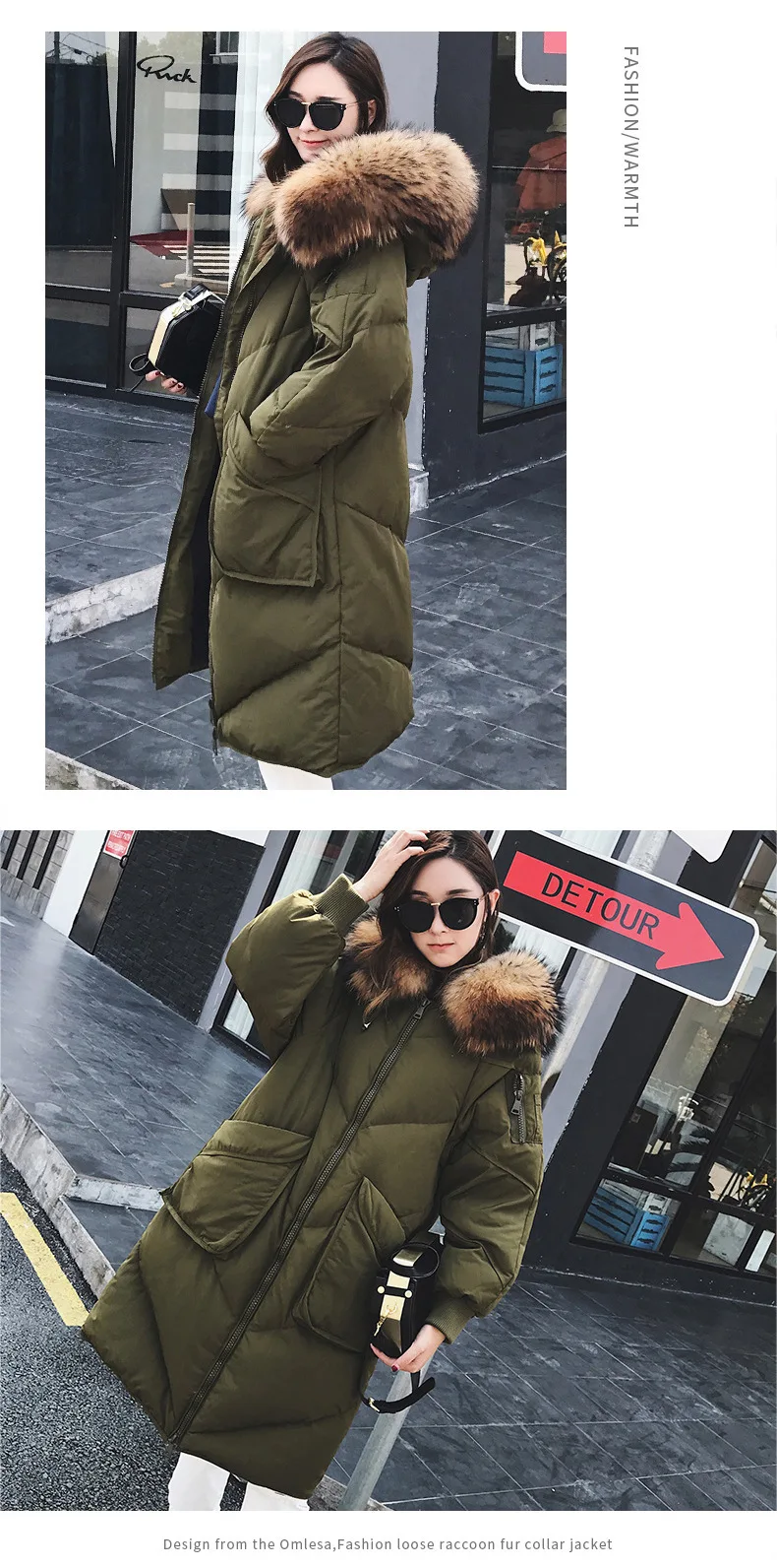 Свободные женские зимние пальто пуховики длинные 2018 новые модные женские утепленные парки теплое пальто куртки Большая Меховая верхняя