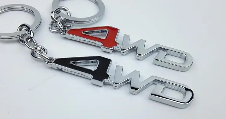 500 шт. Chrome Металл 4x4 4WD Ключи Кольца брелок Наклейки металла спортивные брелки брелок стилю Ключи Интимные аксессуары
