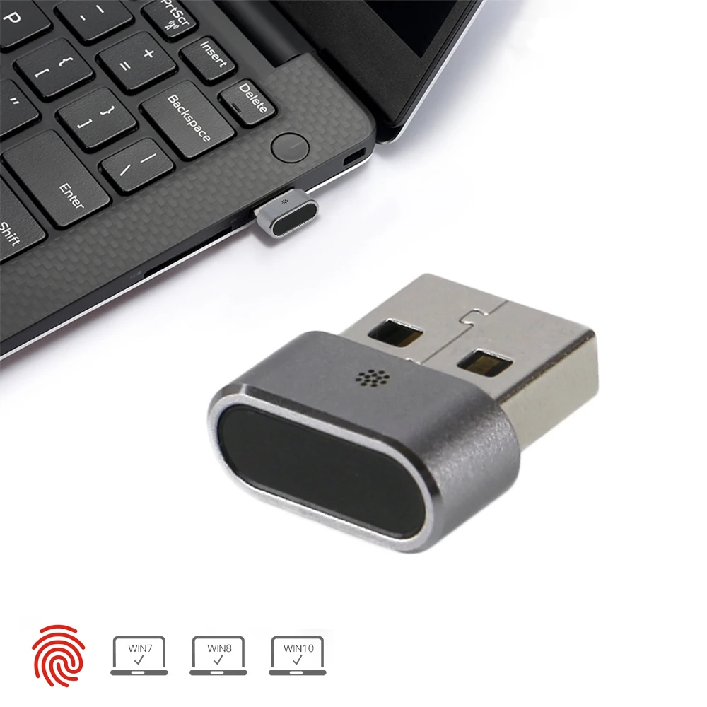 

Kercan KE-01 Mini USB Fingerprint Reader for Windows 7, 8, 10 hello Touch Multi Biometric Security Key + 4 port USB HUB