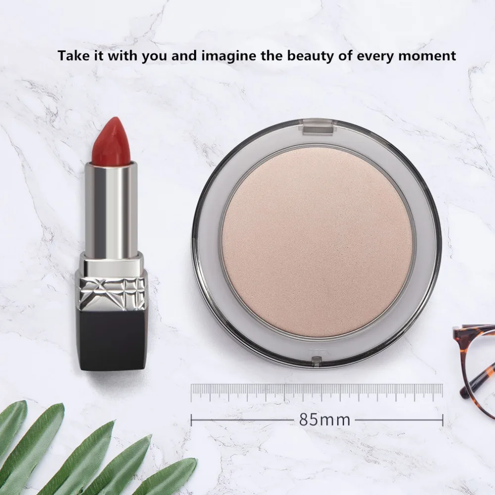 Travel Mirror LED  Makeup Mirror Folding Pocket Mirror 1x3x Magnification Adjustable Portable Travel Mirror Inductive Rechargeable Portable mirror (03)