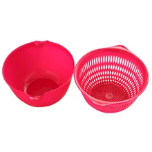 2 в 1 красная роза миниатюрный двойной Экран фрукты овощи Пластик мозгов корзина