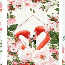 YKXLLW Фламинго любовник 3 шт. в 1 картина маслом по номерам Рисование Раскрашивание по номерам DIY живопись украшение гостиной