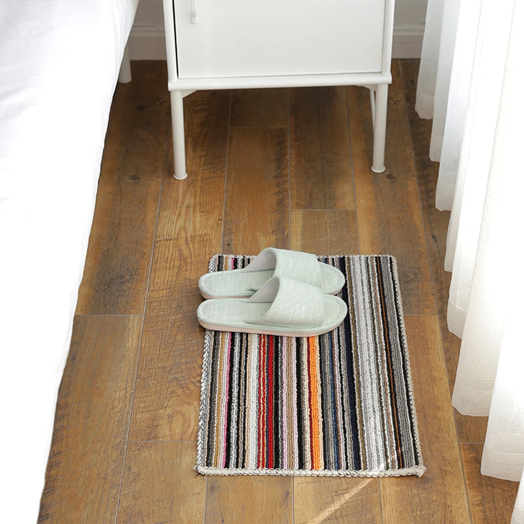 Красочный полосатый узор антискользящий коврики под дверь дверные коврики Открытый кухня ванная комната гостиная пол ковер