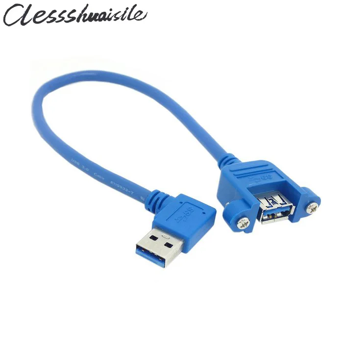 25 см 90 градусов правый угловой USB 3 0 A папа к женскому Удлинительный кабель с