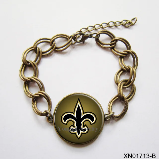 Us 5 0 New Orleans Saints Bracelet Style Steampunk Punk Uni Jewelry Handcuff Nfl Football In Chain Link Us 5 0 New Orleans Saints Bracelet Style Steampunk Punk Uni Jewelry Handcuff Nfl Football In Chain Link