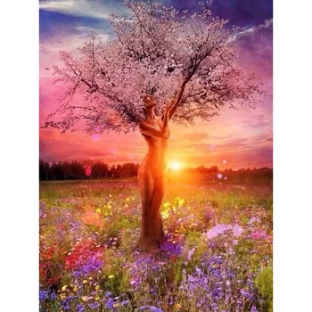 

Fuyun 5D Diamond Painting full Set Fantasy Cherry Tree Round Rhinestone Picture Embroidery Sale Diamond Mosaic Home Decor