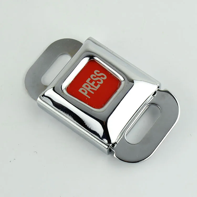 2 точечная металлическая кнопочная Пряжка Гибкая пряжка ремня безопасности(FED049 - Название цвета: Silver