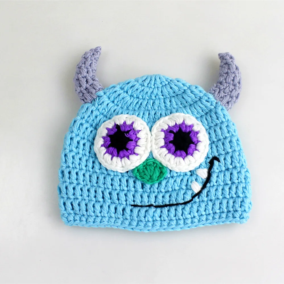 Baby Newborn Photography Costumes Clothing Sets Cartoon Character Devil Bebe Knitted Clothes Outfits 3pcs baby photography props
