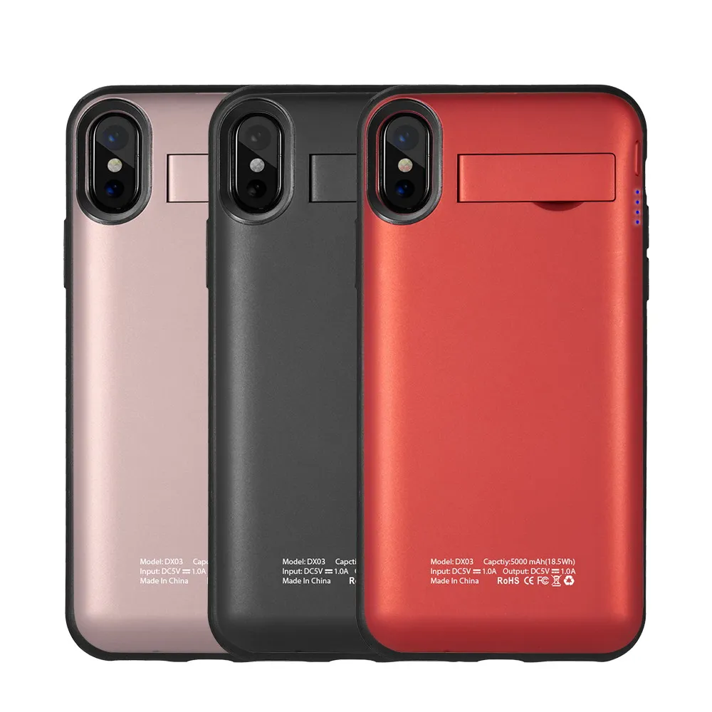 Charger case For Iphone x 5000mah Power Cases For Iphone x portatil battery case with wireless charging power bank7 (2)