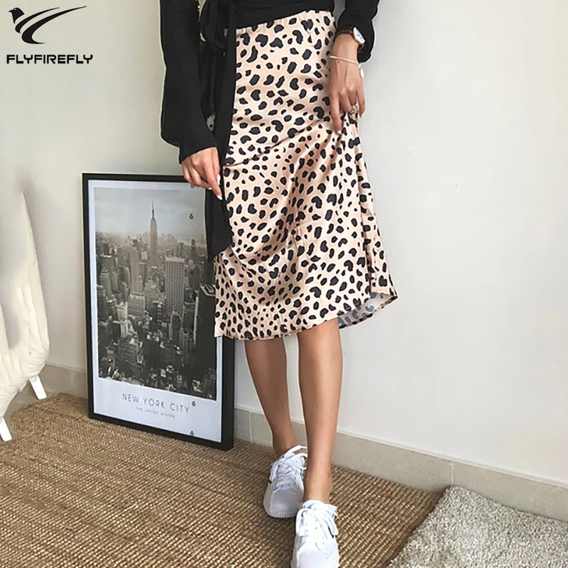 

2019 Kawaii Boho Sexy Leopard Print High Waist Skirts Womens Vintage Korean Style Streetwear Punk Rock A-Line Midi Skirt Autumn