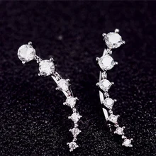 QCOOLJLY одна пара сережек с кристаллами, высокое качество, Летний стиль, пирсинг для манжет, серьги-гвоздики, ювелирные изделия для женщин